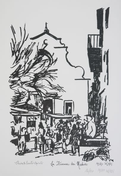 Photo 1 de l'œuvre "«Chiesa di Santo Spirito» aus der Serie: «La Firenze dei Medici» (16/120)" par Miro Wladi sur art24