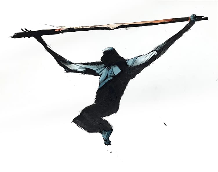 Photo 1 de l'œuvre "gibbon stance" par Rémy Sant sur art24