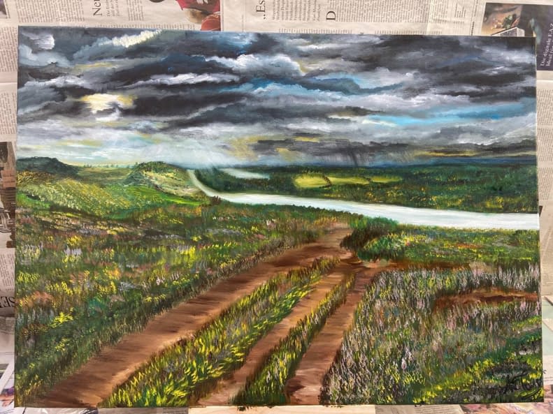 Foto 1 des Kunstwerks "Ebenen in der Nähe des Flusses." von Anna Honcharenko auf art24