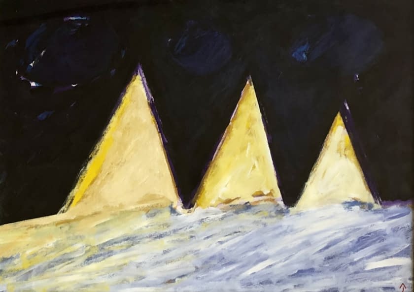 Image 1 of the artwork "Víz felett utazó/Die Reise über Wasser" by János Aknay on art24