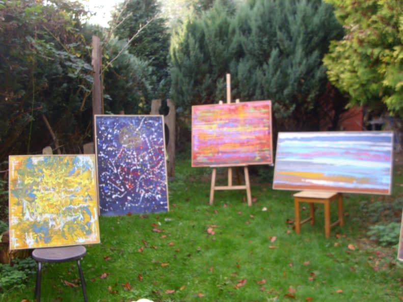 Image 1 of the artwork "Landschaft abstrakt - gelb" by Ebba Sakel on art24