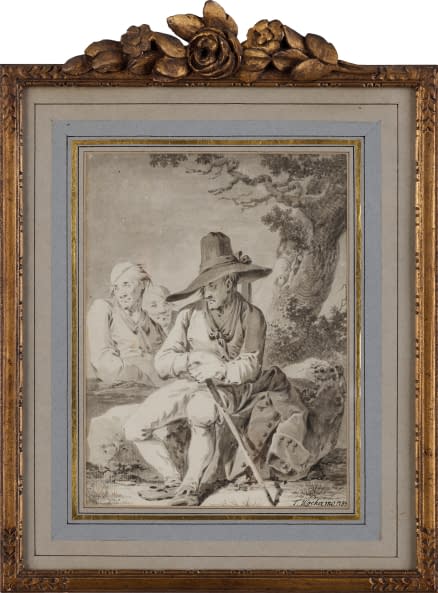 Image 1 of the artwork "Wanderer bei der Rast" by Tiberius Dominikus Wocher on art24