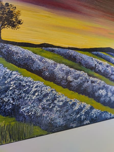 Photo 1 de l'œuvre "Lavendelfeld mit Sonnenuntergang" par Judith Isabell Segelke sur art24
