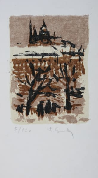 Image 1 of the artwork "Winterszene in Prag (2/120)" by František Emler on art24