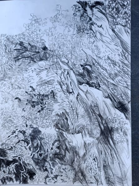 Image 1 of the artwork "La cascade dans les Alpes" by Emmanuelle Tenailleau on art24