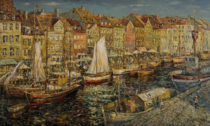 Image 1 of the artwork "Warm evening in Copenhagen" by Anton Kolokolov on art24