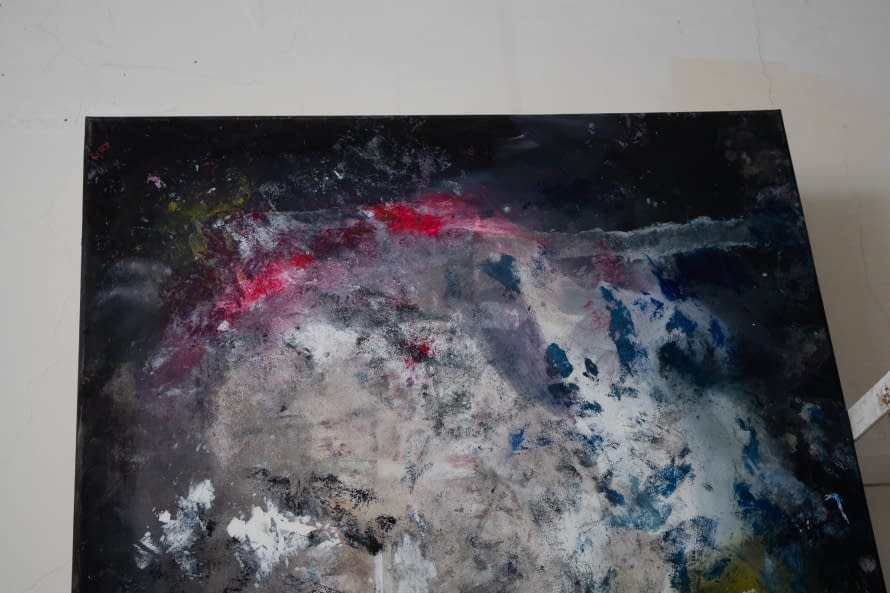 Foto 1 des Kunstwerks "Abstrakte Malerei Black 100x70cm" von EliaOmen auf art24