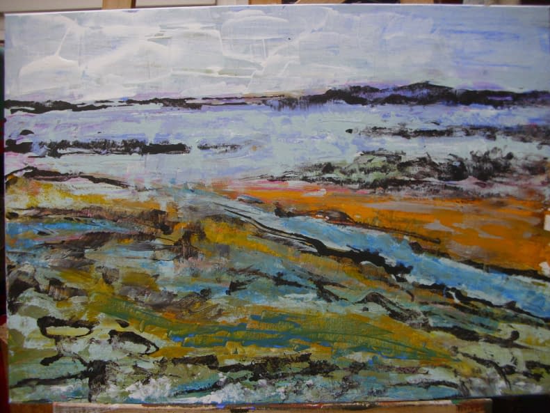 Foto 1 des Kunstwerks "Landschaft - abstrakt" von Ebba Sakel auf art24