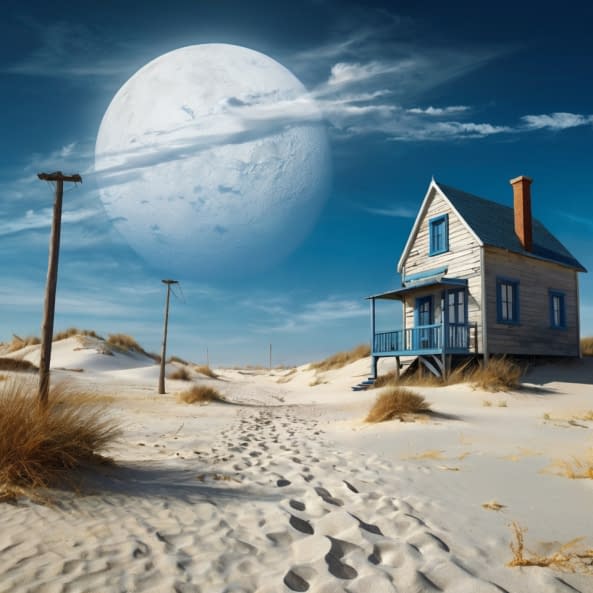 Image 1 of the artwork "HomeLand Hypnotic Dream Beach House" by Andrzej Jacek Fuk on art24