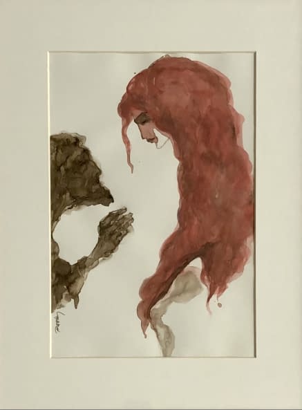 Image 1 of the artwork "Vörös hajú nő I./ Die Rothaarige I." by Ruttkay Sándor on art24