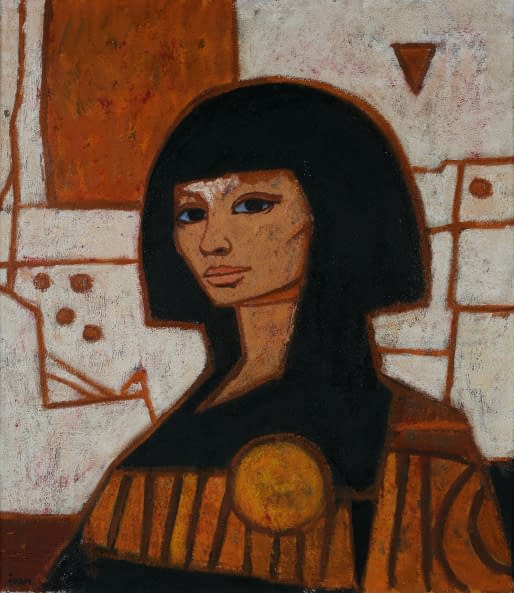 Foto 1 des Kunstwerks "Mädchen mit den schwarzen Haaren" von Ivan (Ivo) Sedliský auf art24