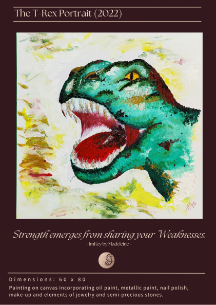 Image 1 of the artwork "The T-Rex Portrait" by Madeleine Farhoumand on art24