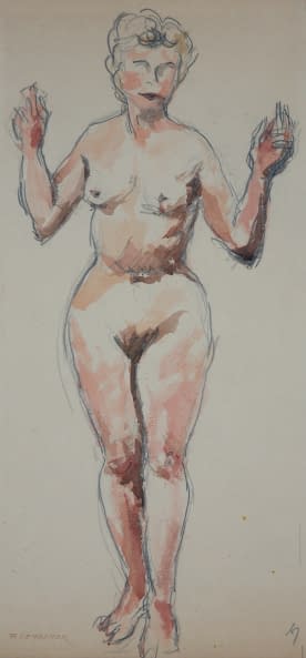 Foto 1 des Kunstwerks "Studie: Frauenakt (vermutlich Teil einer Serie)" von František Sembdner auf art24