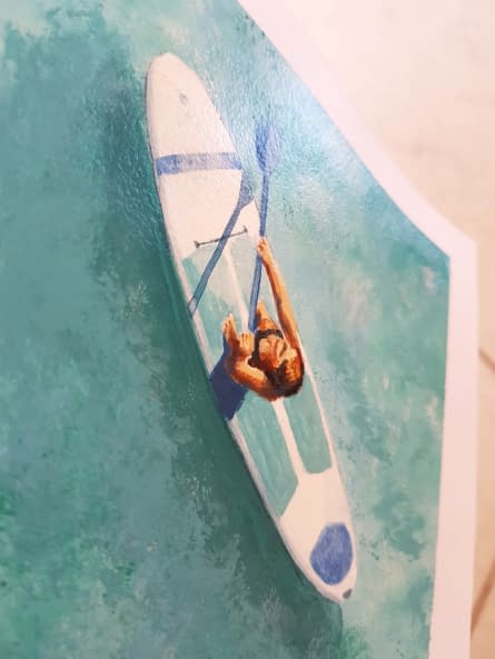 Foto 1 des Kunstwerks "Frau auf dem Sup Board" von Daria Startseva auf art24