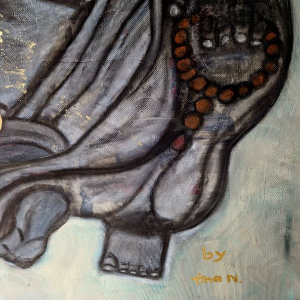 Foto 1 des Kunstwerks "Buddha under Cherry" von Art by Tina N. auf art24