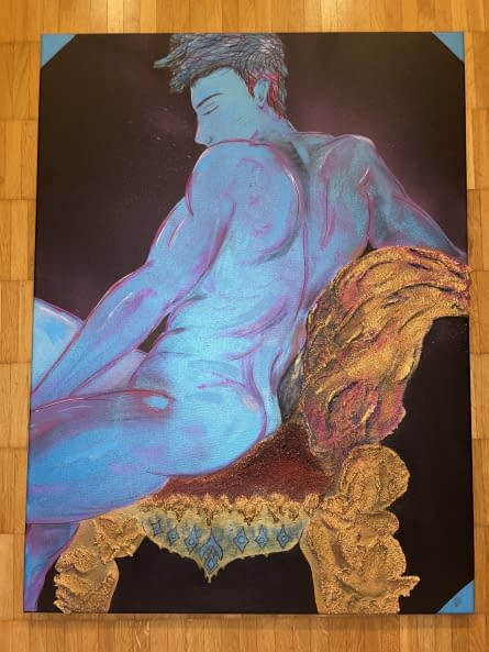 Foto 1 des Kunstwerks "Der Mann im goldenen Stuhl" von Seelid auf art24