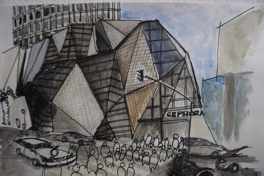 Photo 1 de l'œuvre "Urbanism and cities sketches" par Ahmed Saleh sur art24