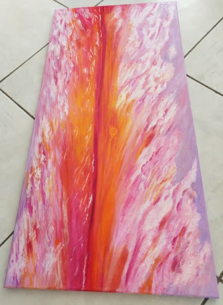 Photo 1 de l'œuvre "Glowing sea sunset" par Manal Mohammed El-Sawi Arts4mindsandhearts sur art24