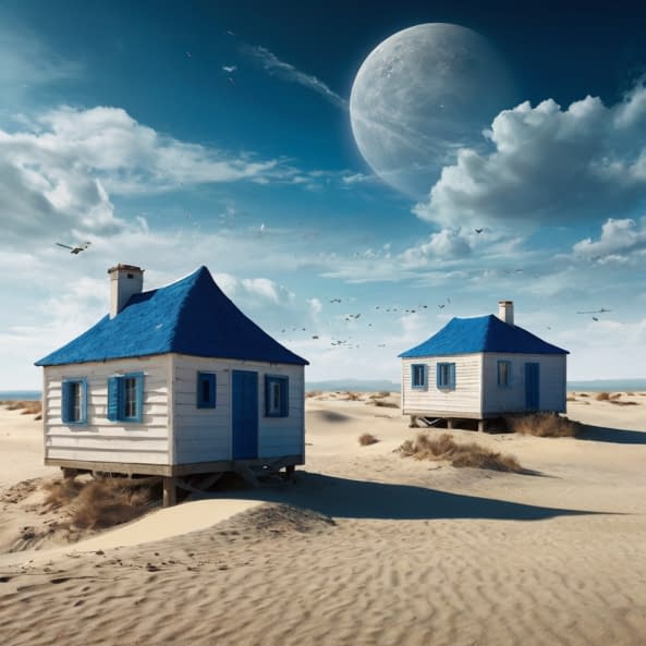 Image 1 of the artwork "HomeLand Hypnotic Dream Beach House" by Andrzej Jacek Fuk on art24