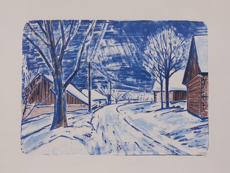 Image 1 of the artwork "Beschneites Dorf" by Jaroslav Grus on art24
