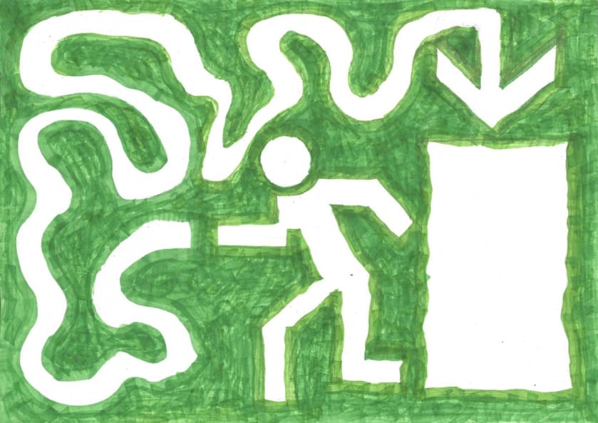 Foto 1 des Kunstwerks "Notausgang" von der utan auf art24