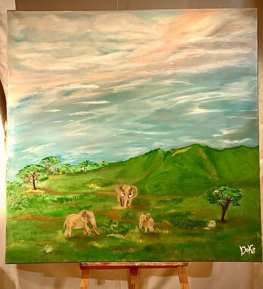 Foto 1 des Kunstwerks "Afrikanische Savanne" von Doks auf art24