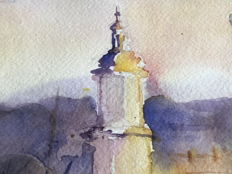 Image 1 of the artwork "Soproni Látkép/ Blick auf Sopron" by Tibor Gáspárdy on art24