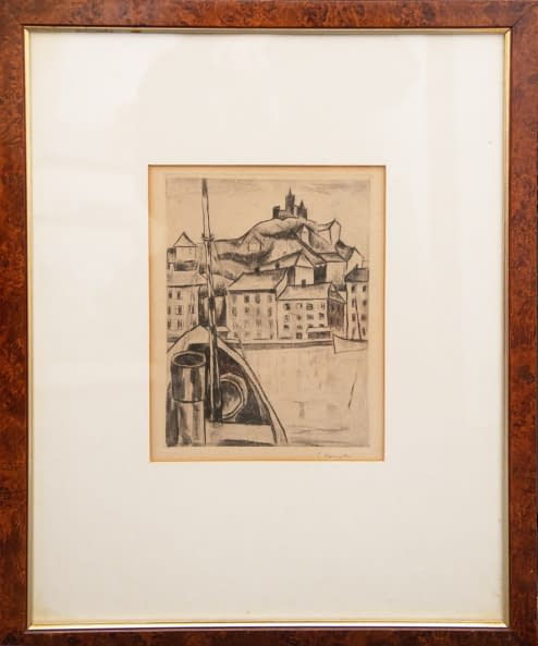 Foto 1 des Kunstwerks "Hafen mit Schiff und Häuser Marsiglia" von Ernst Kempter auf art24