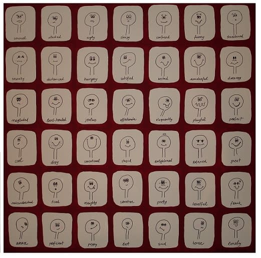 Image 1 of the artwork "The pictogramm of emotions A & B" by Ursina Müller on art24