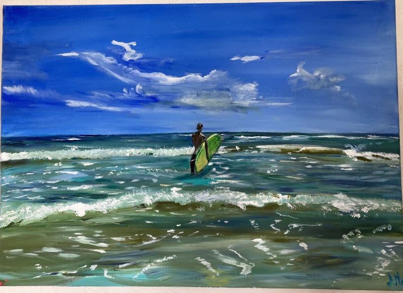 Foto 1 des Kunstwerks "Originalgemälde von Annette Matzelle (AM) mit dem Titel: Lived dreams -  Daytona Beach ( USA/ Florida) for JF" von Annette Irma Matzelle (AM) auf art24