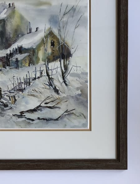 Image 1 of the artwork "Téli Bánfalva/Bánfalva im Winter" by Tibor Gáspárdy on art24