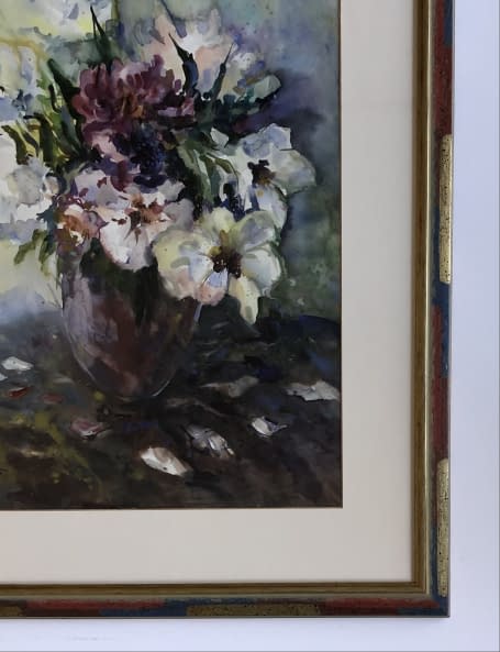 Image 1 of the artwork "Virágcsokor (Bazsarózsa)/ Blumenstrauß (Pfingstrose)" by Tibor Gáspárdy on art24