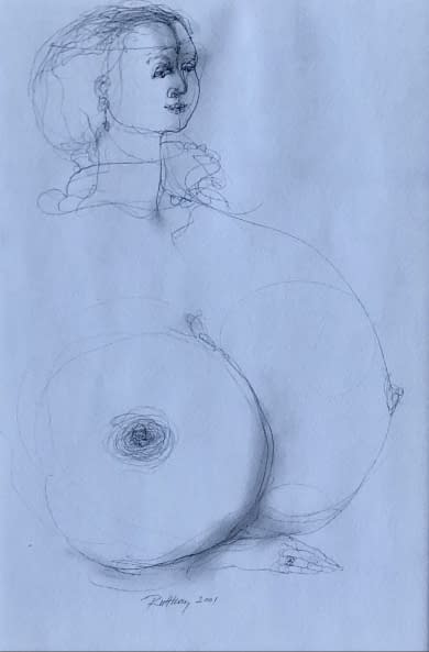 Image 1 of the artwork "Akt rajz XIII./Akt Zeichnung XIII." by Ruttkay Sándor on art24