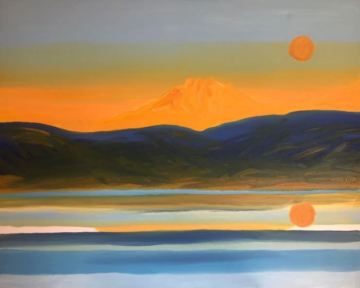 Image 1 of the artwork "Mondstimmung Pilatus Schweiz" by Ursina Müller on art24