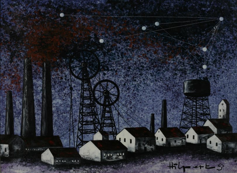 Foto 1 des Kunstwerks "Fabriklandschaft mit Siedlung" von Maximilian Hilpert auf art24