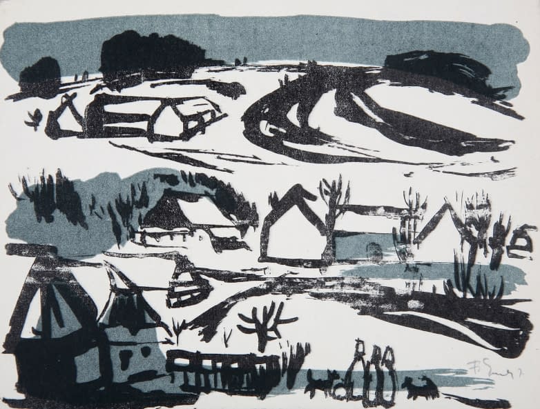 Foto 1 des Kunstwerks "Ruhige Winterlandschaft" von František Emler auf art24