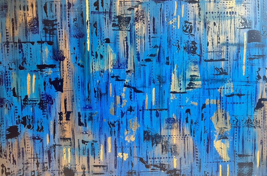 Foto 1 des Kunstwerks "Blue sky and gold sun" von PamKes auf art24