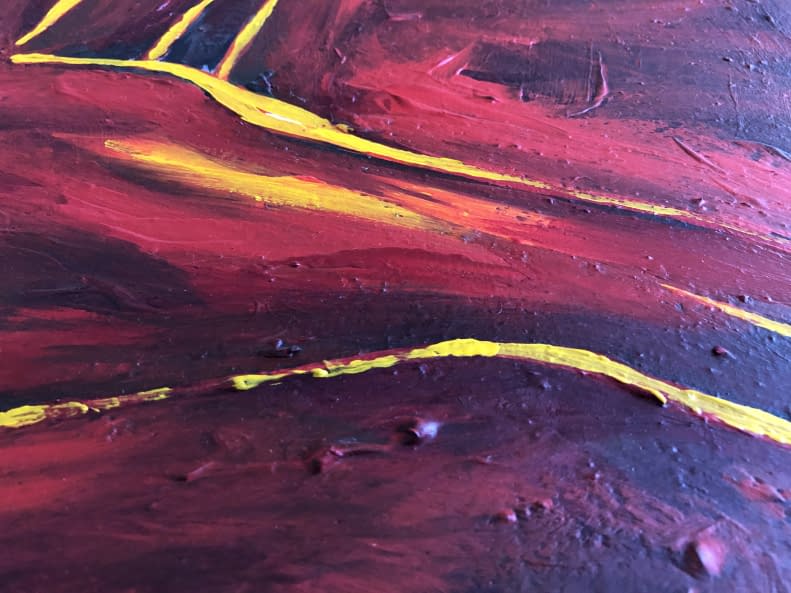 Foto 1 des Kunstwerks "Szarvas vörös térben/Der Hirsch in der roten Dimension" von Attila Orbán auf art24
