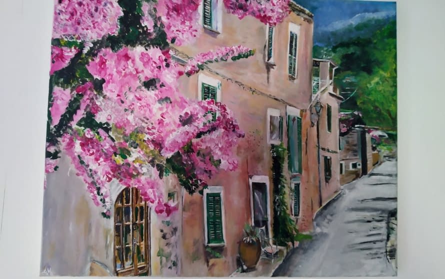 Foto 1 des Kunstwerks "Annette Matzelle (AM), Deiá Künstlerort ...in den Bergen in Mallorca" von Annette Irma Matzelle (AM) auf art24