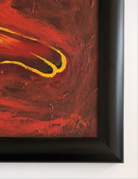Foto 1 des Kunstwerks "Szarvas vörös térben/Der Hirsch in der roten Dimension" von Attila Orbán auf art24