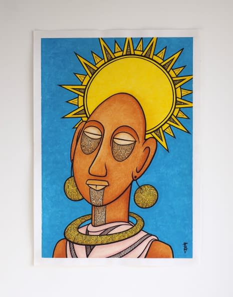 Photo 1 de l'œuvre "Gesicht 7" par Paul Pablo Göttert sur art24