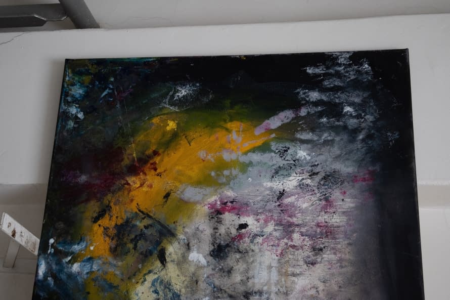 Foto 1 des Kunstwerks "Abstrakte Malerei Black 100x70cm" von EliaOmen auf art24