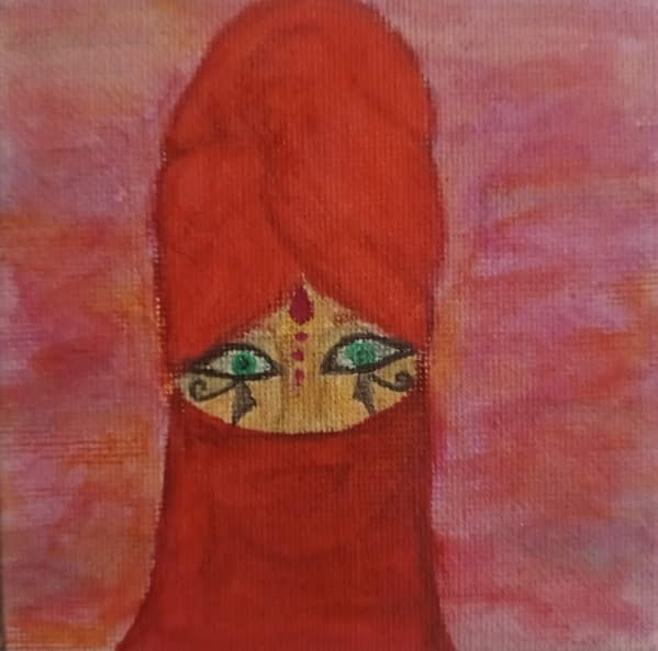 Image 1 of the artwork "Red Lady - Clepatra" by CLEPATRA - Caflisch Petra on art24