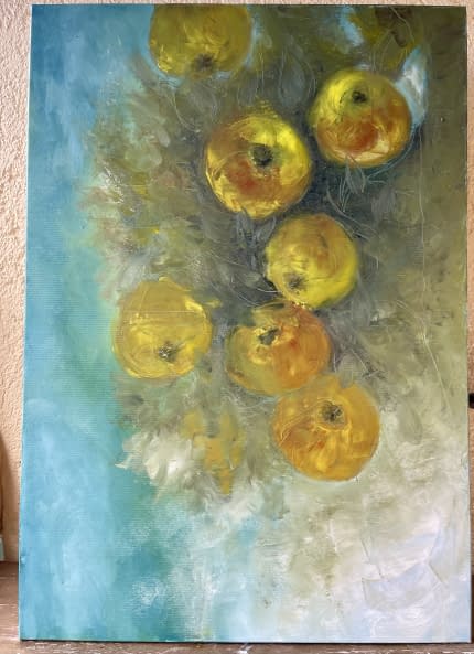 Image 1 of the artwork "Der alte Apfelbaum trägt immer noch !" by Daniela Auer on art24