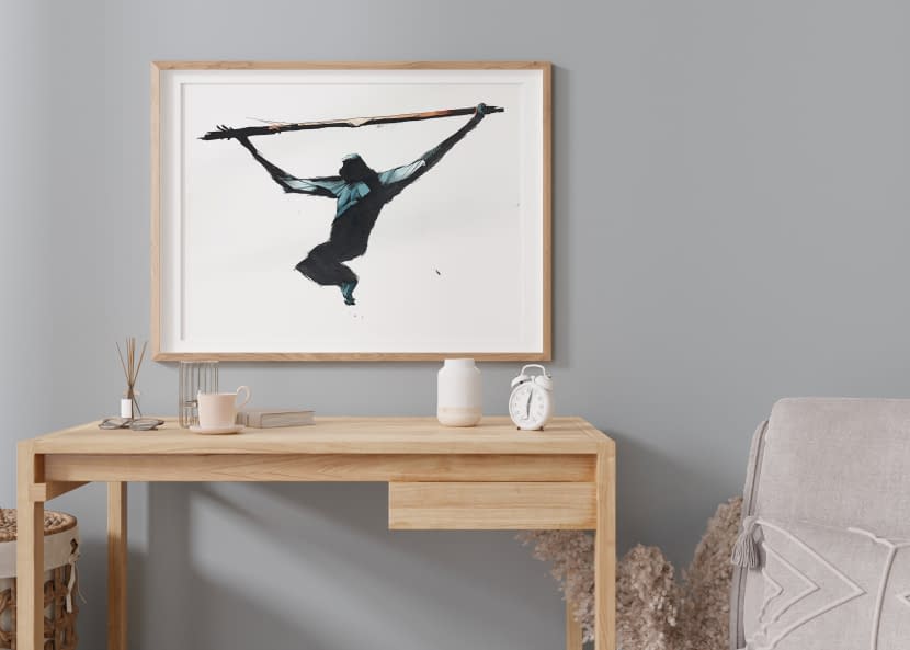 Photo 1 de l'œuvre "gibbon stance" par Rémy Sant sur art24