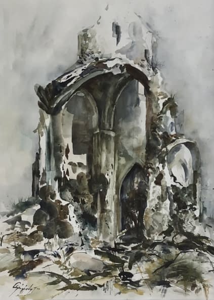 Image 1 of the artwork "Kecske-templom/Geißkirche" by Tibor Gáspárdy on art24