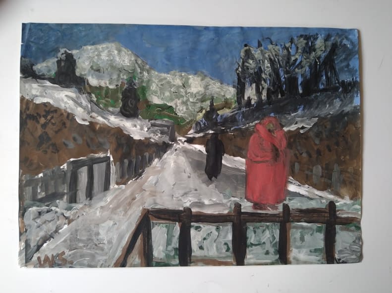Foto 1 des Kunstwerks "Verschneiter Weg" von Wolfgang Söring auf art24