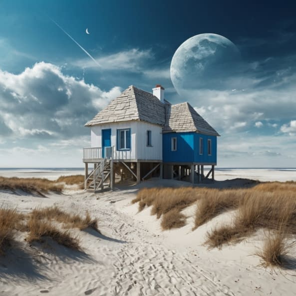Image 1 of the artwork "HomeLand Hypnotic Dream Beach House" by Andrzej Jacek Fuk on art24