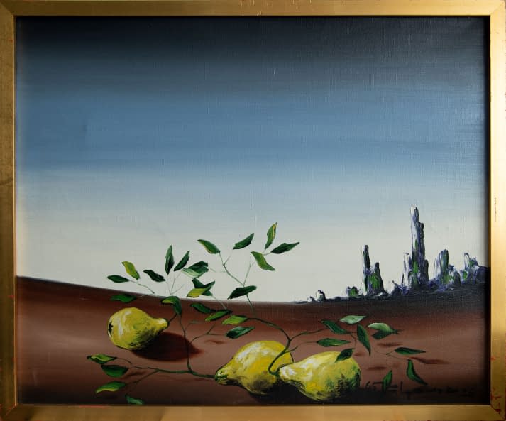 Image 1 of the artwork "3 Zitronen in Felsenlandschaft" by Maximilian Hilpert on art24