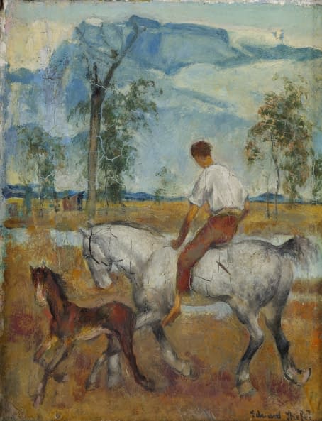 Foto 1 des Kunstwerks "Reiter am See" von Eduard Stiefel auf art24